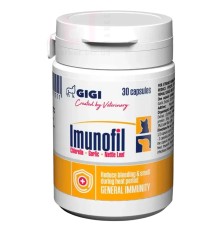 Імунофіл GiGI Imunofil для зміцнення імунітету у собак та котів, 30 капсул