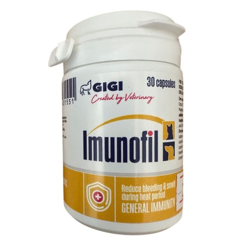 Імунофіл GiGI Imunofil для зміцнення імунітету у собак та котів, 30 капсул