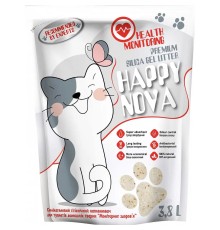 Наповнювач силікагелевий гігієнічний Happy Nova Health monitoring для туалетів домашніх тварин, 3.8 л