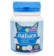 Полівітамінний комплекс Vitomax Nature кошенят з молоком, 100 таблеток