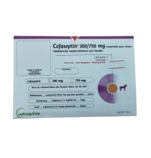 Цефасептин 300 мг Vetquinol антибактераільний препарат для собак, 10 табл