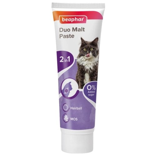 Мальт-Паста Beaphar Duo Malt-Paste для виведення шерсті зі шлунка, 100 г