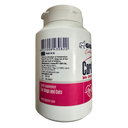 КардіоПет CardioPet GIGI для підтримки серця у собак та котів, 90 таблеток