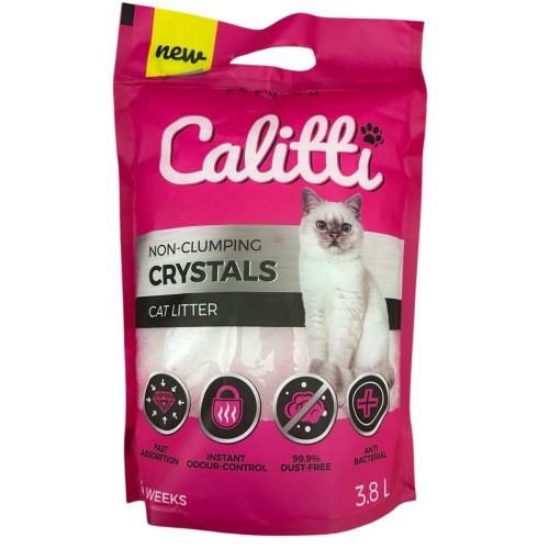 Наповнювач для котячого туалету Calitti Crystals Fresh blue силікагелевий Гірська свіжість blue, 3,8 л