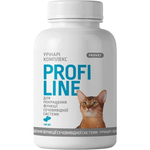 Вітаміни для котів ProVET Profiline Урінарі комплекс для покращення функції сечовивідної системи, 180 таблеток