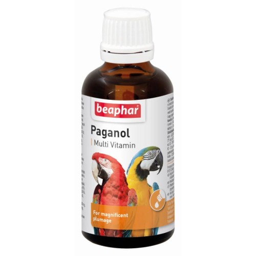 Beaphar Paganol Multi Vitamin - Вітаміни для зміцнення оперення у папуг, 50 мл