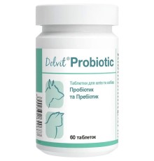 Долвіт Пробіотік Dolfos Dolvit Probiotic для собак і кішок проти дисбактеріозу, 60 таблеток