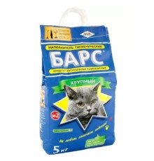 Наповнювач для туалету котячого Барс №2 великий, бентонітовий (2,5-5 мм) лаванда, 5 кг