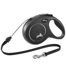 Повідець-рулетка Flexi New Classic S трос 8m/12кг чорний 22726