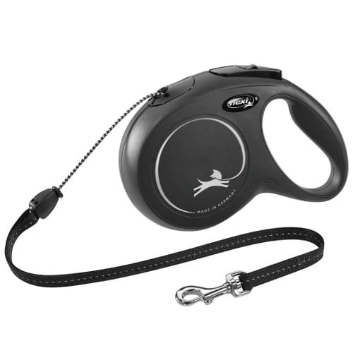 Повідець-рулетка Flexi New Classic S трос 8m/12кг чорний 22726