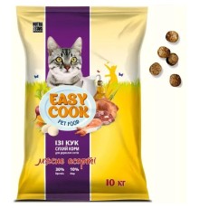 Сухой корм для взрослых кошек Easy Cook Кэт Мясное Ассорти, 1 кг (весовой)