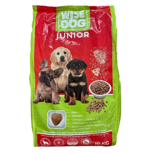 Сухий корм для собак Wise Dog Junior, 10 кг