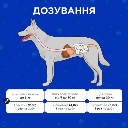 Комбіфлор Пробіотик ModeS порошок для підтримки балансу мікрофлори кишечника собак та котів по 2 г 1 пакетик