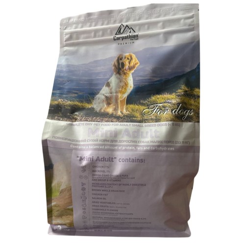 Сухий корм Carpathian Pet Food Mini Adult для собак малих порід, 1 кг (ваговий)