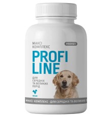 Вітаміни для собак ProVET Profiline Максі комплекс для середніх та великих порід, 100 таблеток