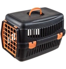 AnimAll Переноска для котів та собак, чорна з різнокольоровими дверцятами 36*35*459