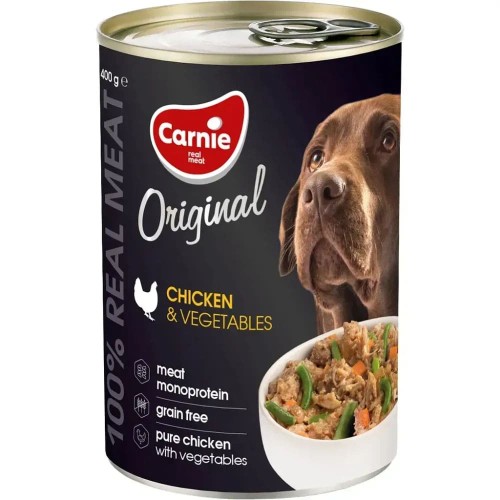 Вологий корм Carnie Original Mono Protein Курка з овочами для собак, 400 г
