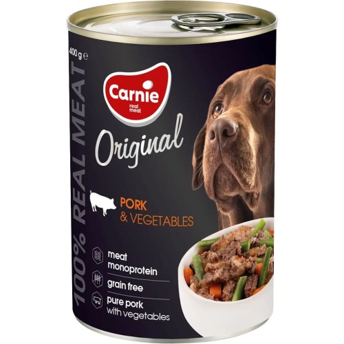 Вологий корм для собак Carnie Original Mono Protein Свинина з овочами, 400 г