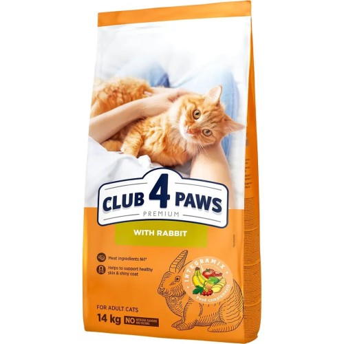 Сухий корм для котів Club 4 Paws Premium з кроликом, 14 кг