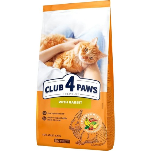 Сухой корм для кошек Club 4 Paws Premium с кроликом, 1 кг (весовой)