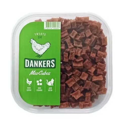 Ласощі для котів Dankers MeoCubes Курячі міні-кубики зі смаком куряці, 100 г