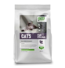 Сухий корм Stardeyl Cats Fish & Chicken (курка+ риба) для котів, 10 кг