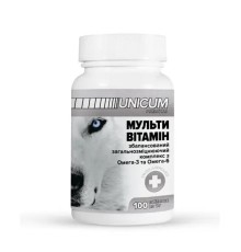Вітаміни для собак Unicum Premium мультивітамін, 100 таблеток 100 г