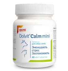 Долвіт Калм міні Dolfos Dolvit Calm mini заспокійливі для собак і котів, 40 таблеток