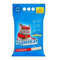 Наповнювач для туалету Collar SuperCat Стандарт деревний без ароматизатора, синій, 3 кг (10 л)