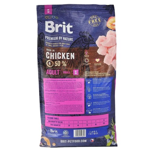 Сухий корм для собак дрібних порід вагою до 10 кг Brit Premium Dog Adult S з куркою, 8 кг