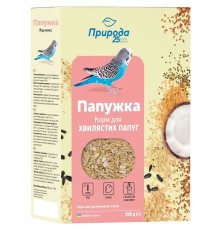Корм для хвилястих папуг Природа PR241086 Папужка + Йод та Кокос, 500 г