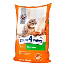 Сухий корм для котів Club 4 Paws Premium з куркою, 14 кг