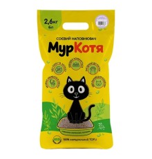 Соєвий наповнювач для котів в лоток (туалет) МурКотя лаванда, 2,6 кг/6 л (тофу)