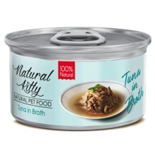 Вологий корм для котів Natural Kitty з тунцем у бульйоні, 80 г