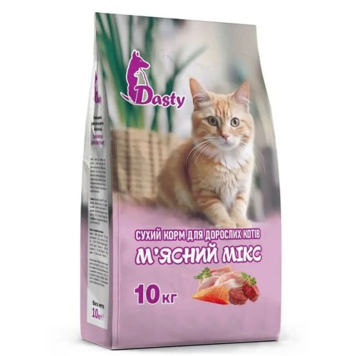Сухий корм для котів Dasty М'ясний мікс, 10 кг