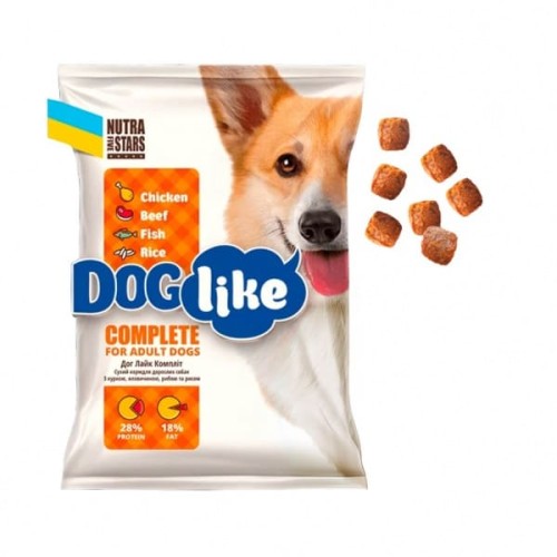 Сухий корм для собак усіх порід Nutra 5 Stars Dog Like Complete курка, телятина, риба та рис, 10 кг