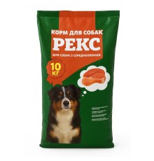 Сухой корм для собак средней активности РЭКС Мясной микс, 10 кг
