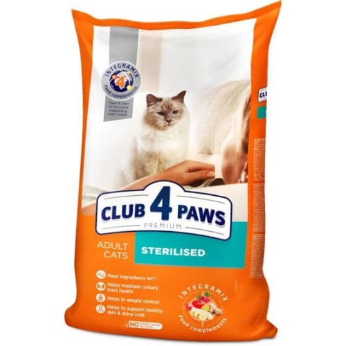 Сухий корм Club 4 Paws Sterilized Adult Premium для дорослих стерилізованих кішок, 1 кг (ваговий)