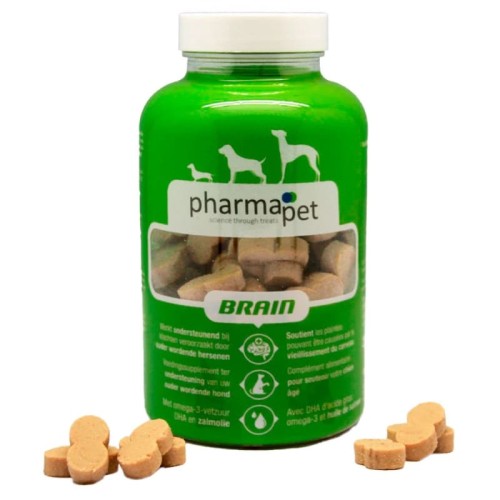 Pharma Pet Brain - додатковий корм для собак у таблетках: підтримка роботи мозку літніх собак, 235 г
