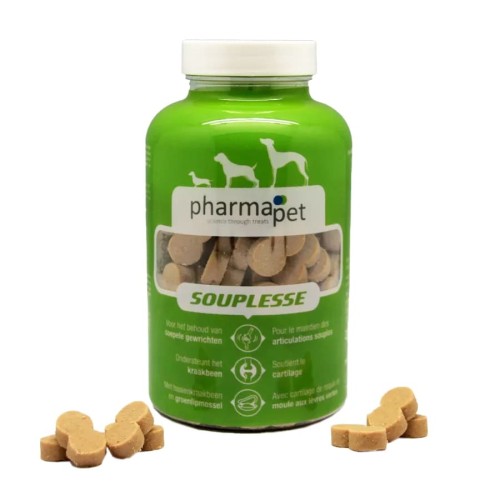 Pharma Pet Souplesse - дополнительный корм для собак в таблетках: акулий хрящ и мидия для суставов, 235 г