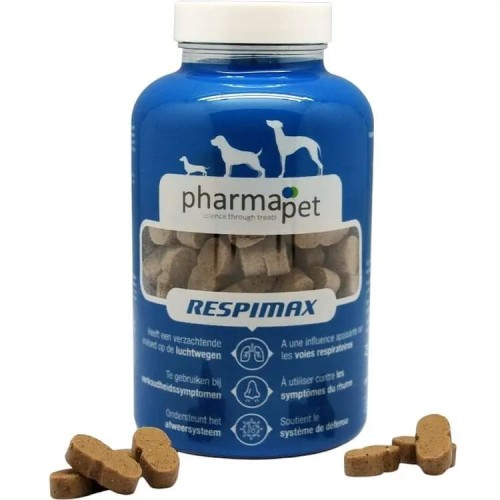Pharma Pet Respimax - дополнительный корм для собак в таблетках: эвкалипт и эхинацея для дыхательной системы, 235 г