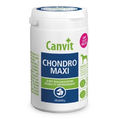 Canvit Chondro Maxi (Канвит Хондро Макси) - хондропротектор с коллагеном, глюкозамином и хондроитином для суставов собак крупных пород, 230 г (76 таблеток)