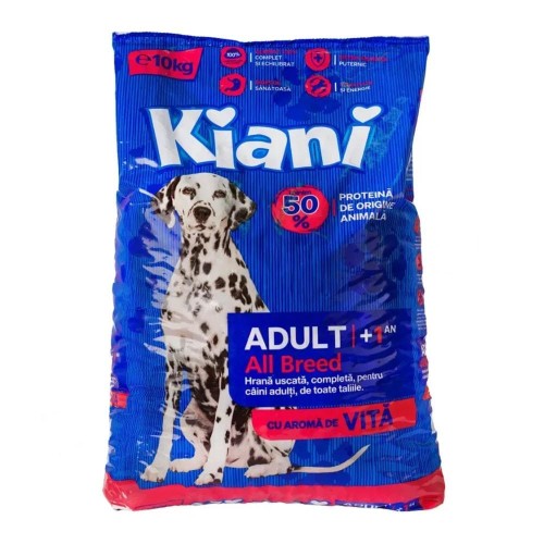 Сухой корм KIANI Petfood с говядиной для взрослых собак всех пород с умеренной активностью, 10 кг
