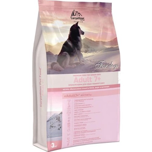 Сухий корм Carpathian Pet Food Adult 7+ для собак похилого віку, 3 кг