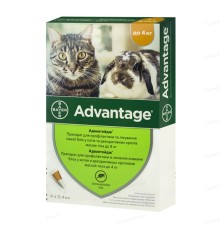 Адвантейдж 40 Elanco (Bayer) краплі від заражень блохами для котів і кошенят до 4 кг, 1 піпетка