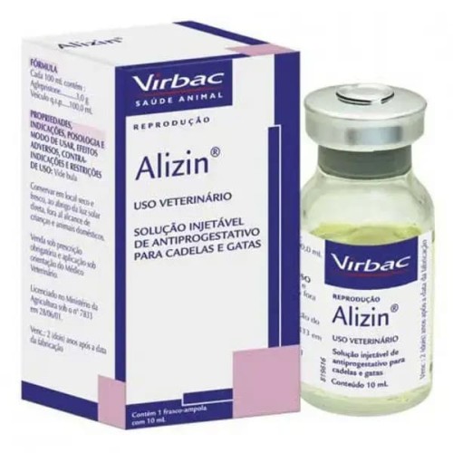 Алізин (Alizin, аглепристон) Virbac - для переривання небажаної вагітності і лікування піометри у собак і котів, 10 мл