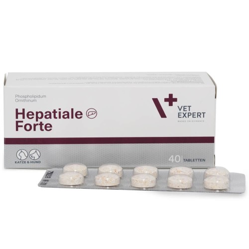 Гепатіалє форте VetExpert Hepatiale Forte для собак і кішок із захворюванням печінки, 40 таблеток
