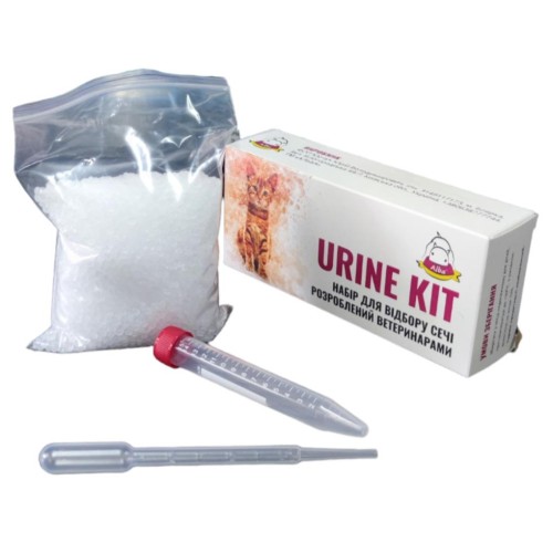 Набір ALBA Urine Kit для збору сечі у котів - гранули-наповнювач і піпетка для аналізу сечі вдома