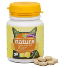 Полівітамінний комплекс Vitomax Nature для котів з сиром, 100 таблеток