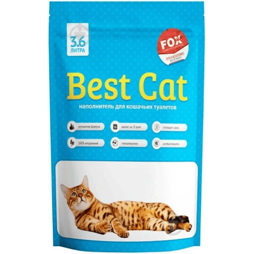 Наповнювач для котячого туалету силікагелевий Best Cat в асортименті, 3,6 л